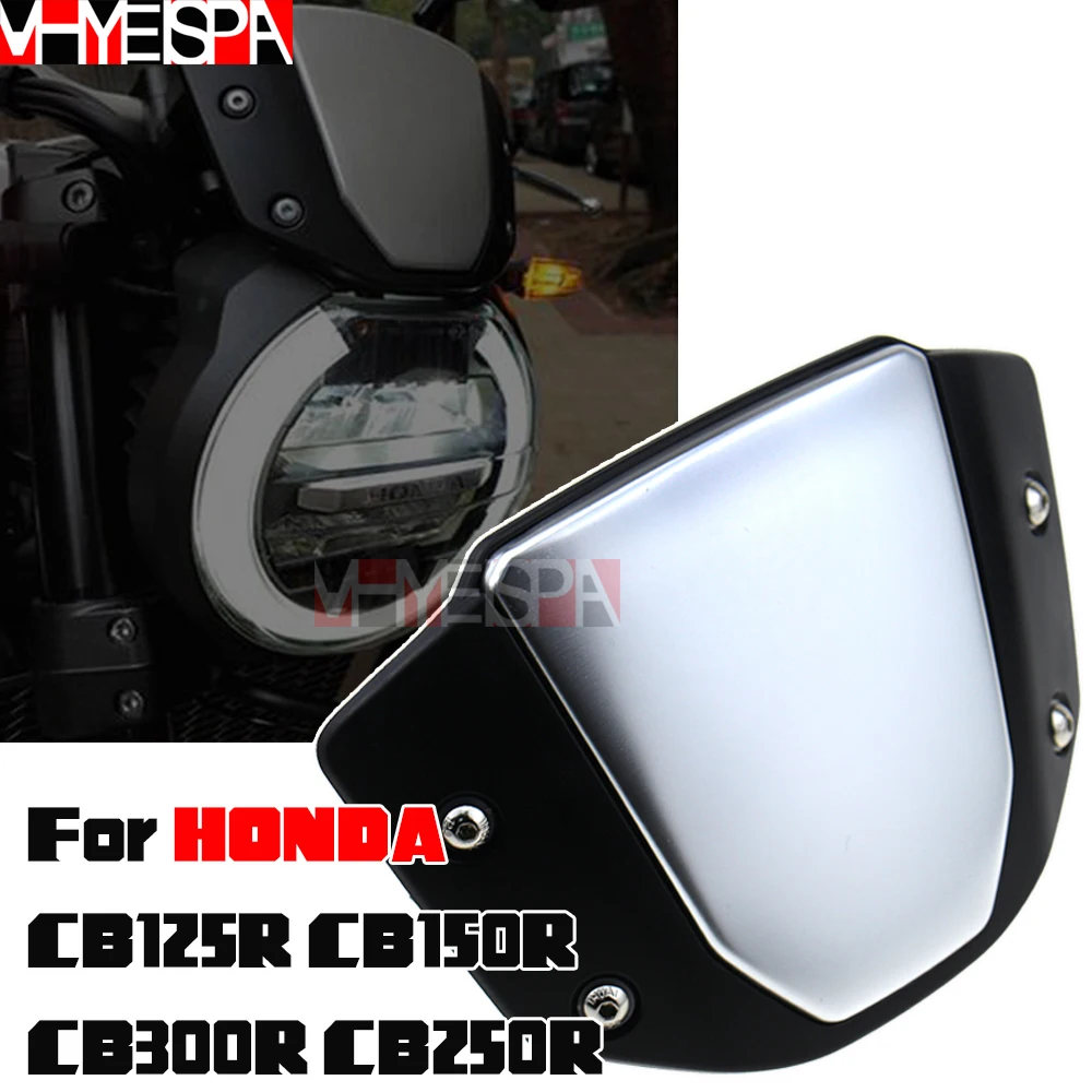 

Motorcycle Windshield Wind Deflector Spoiler Front Plate Fairing Accessories for CB125R/CB300R 2018-2021