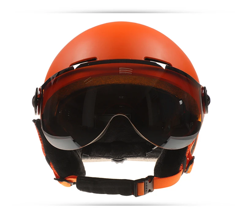 Профессиональный полупокрытый лыжный шлем интегрально-формованные спортивные мужские и женские Лыжные Сноуборд-шлемы с защитные очки