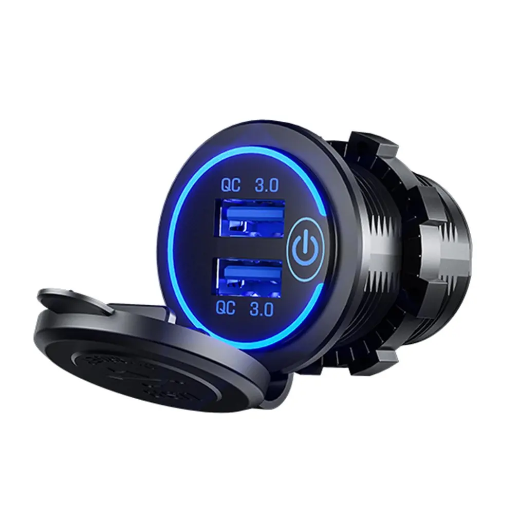 QC3.0 автомобильное зарядное устройство универсальное 2 порта USB Автомобильное зарядное устройство для iPhone samsung Xiaomi автомобильное зарядное устройство со светодиодным индикатором