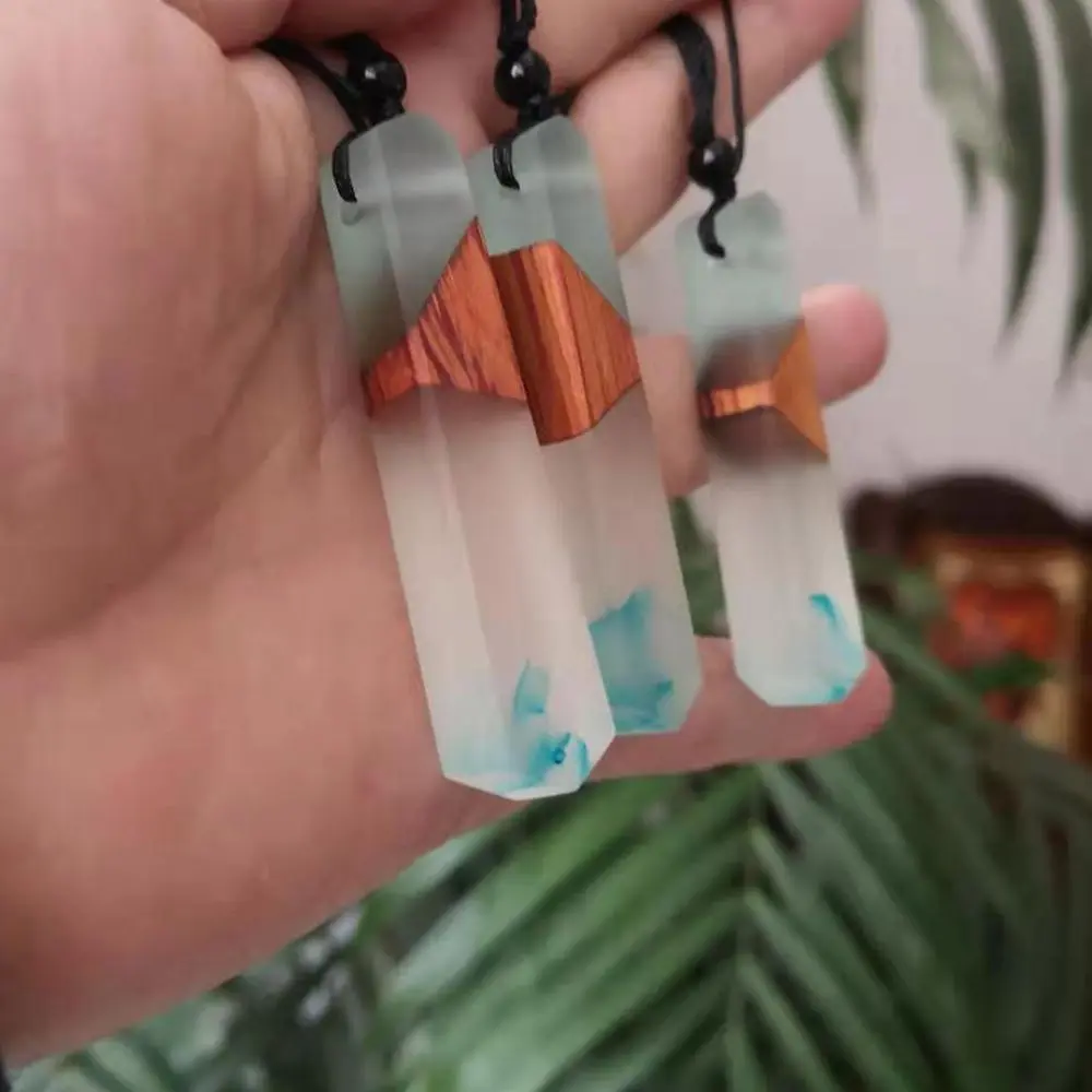 Модное ювелирное ожерелье Акция! Старинные подвески из дерева и смолы для мужчин