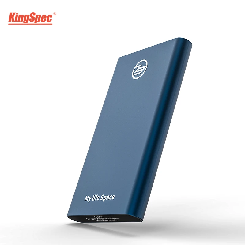 Внешний SSD накопитель KingSpec 512 ГБ синий Портативный на жестком диске 128 1 ТБ Type C USB3.1