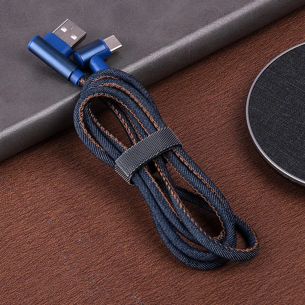 Прочный джинсовый кабель для быстрой зарядки Micro USB для телефона samsung Andorid type C высокоскоростной кабель для huawei
