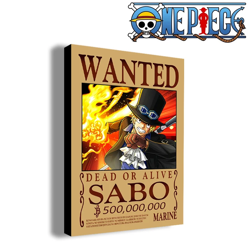 One Piece Luffy Canvas Painting Anime Retro Wanted Character Poster Wall Art Print Modern Home Children's Bedroom Decoration Mur