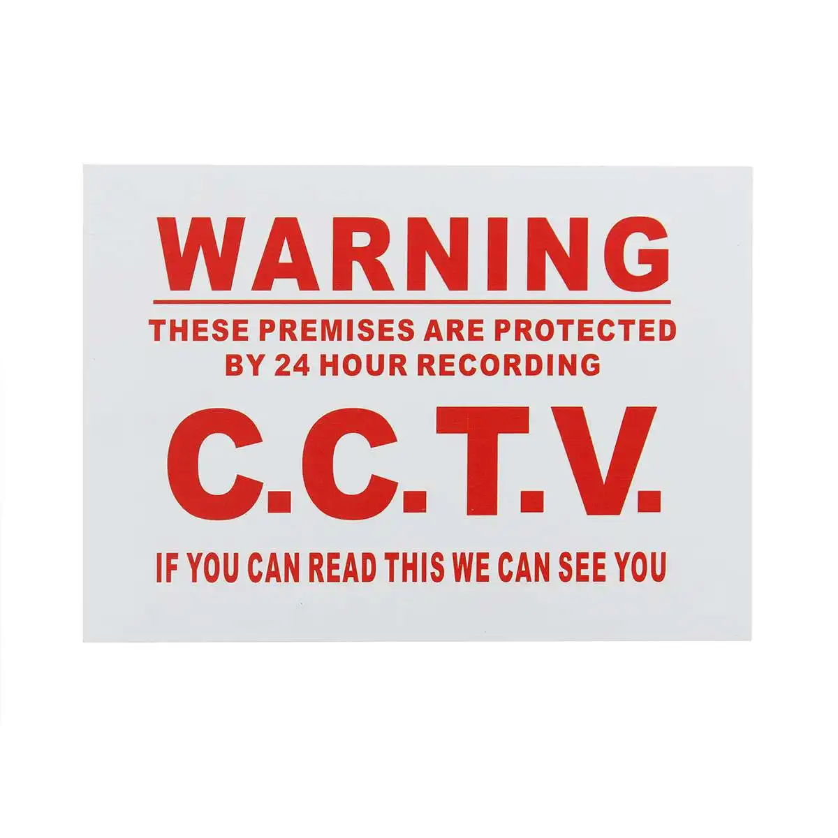 A5 Водонепроницаемый Предупреждение 24 часа видео CCTV Камера наклейка Металл Стикеры безопасности знак белый