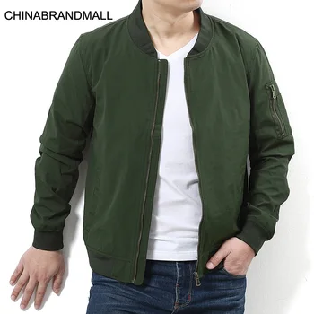 

Men Autumn Jacket Fat Man Plus Fat Plus Size Baseball Collar Jacket Coat Leisure Young Men Top