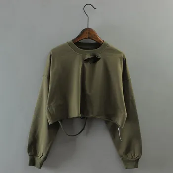 

Crop Hoodies Sweatshirts Ladies Long Sleeve Spring Autumn Sexy Short Pullover Jumper Harajuku Cotton Crop Tops Women Streetwear