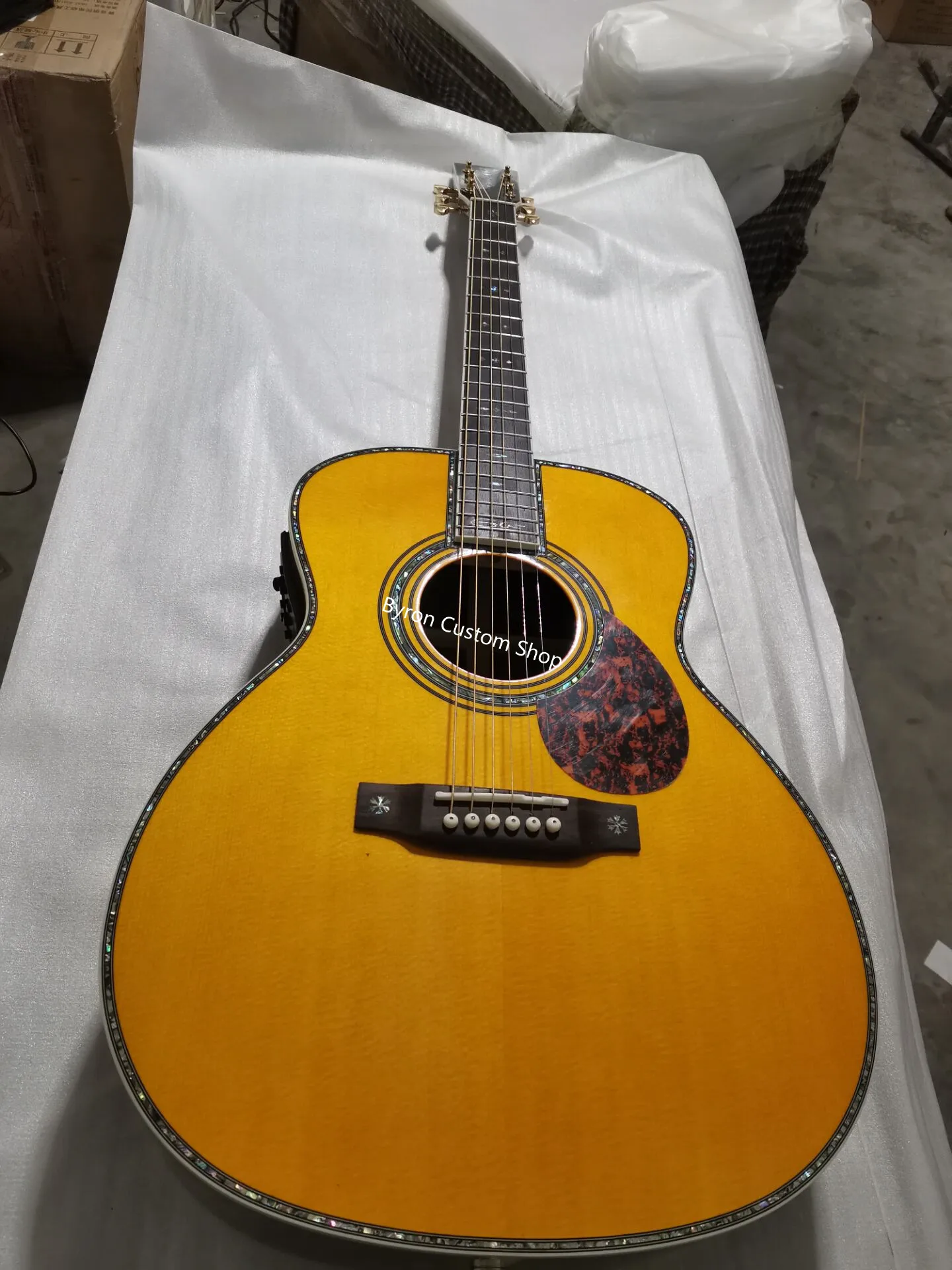 

AAA OM guitar solid top OOO guitar real abalone upgrade handmade 42EC signature clapton acoustic guitar ship from US UK