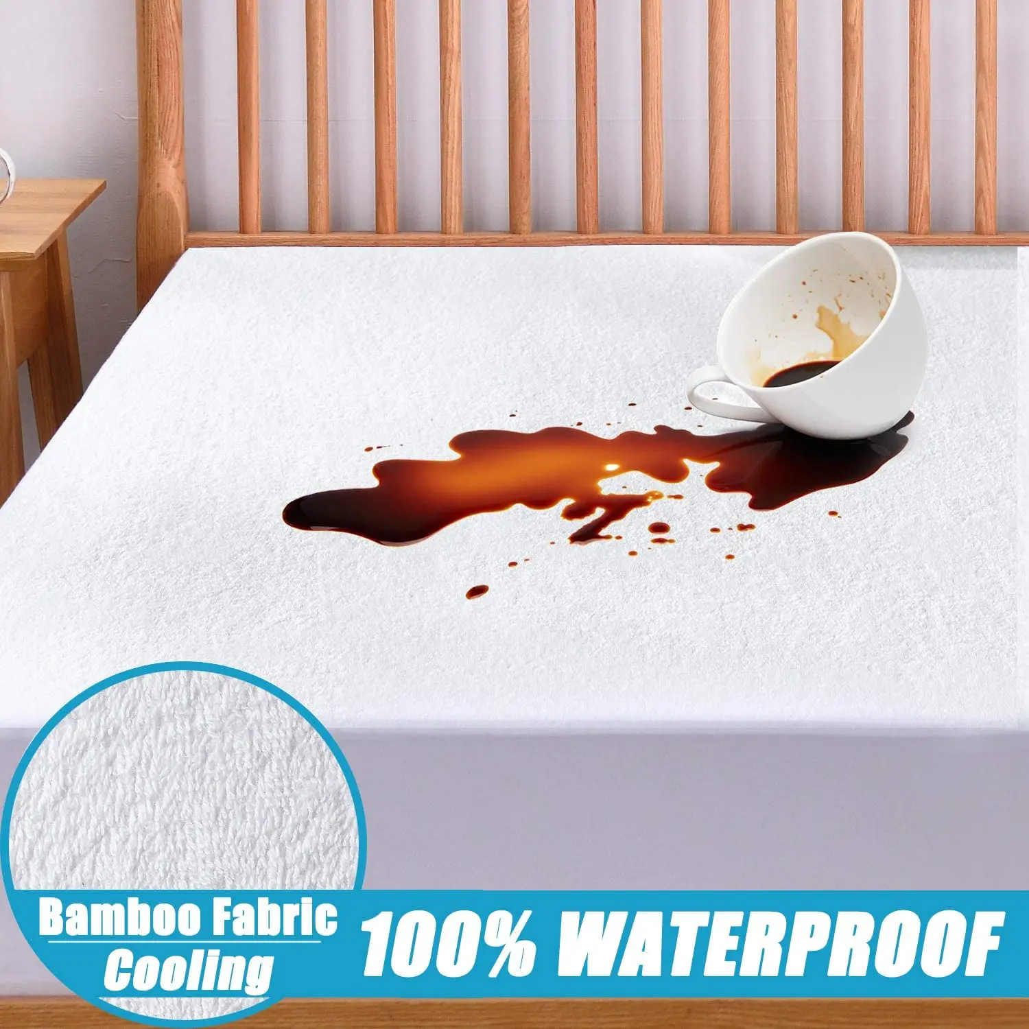 Terry Waterproof Twin Full Queen King Bed Cover Mattress Protector For Wetting And Sheets Bug Bedspread Aliexpress