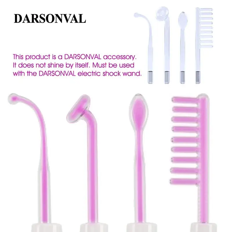 Najtaniej DARSONVAL 4 sztuk wysokiej częstotliwości twarzy szklane rurki elektrody dysze wymiana trądzik Spot Remover fioletowy Ray ciała masażer do twarzy