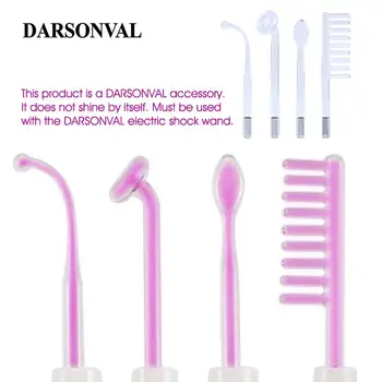 

DARSONVAL 4Pcs High Frequency Facial Glass Tubes Electrodes Nozzles Replacement Acne Spot Remover Purple Ray Body Face Massager