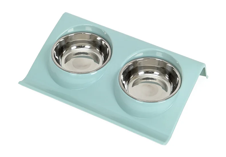 Миска для домашних животных кошек двойная собачья миска чаша диета фонтан воды из нержавеющей стали товары для домашних животных Hoopet в настоящее время доступны оптом