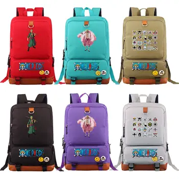 

Fashion Anmie Cartoon One Piece Boy Girl Book School Bag Women Bagpack Teenagers Schoolbags Men Student Backpack