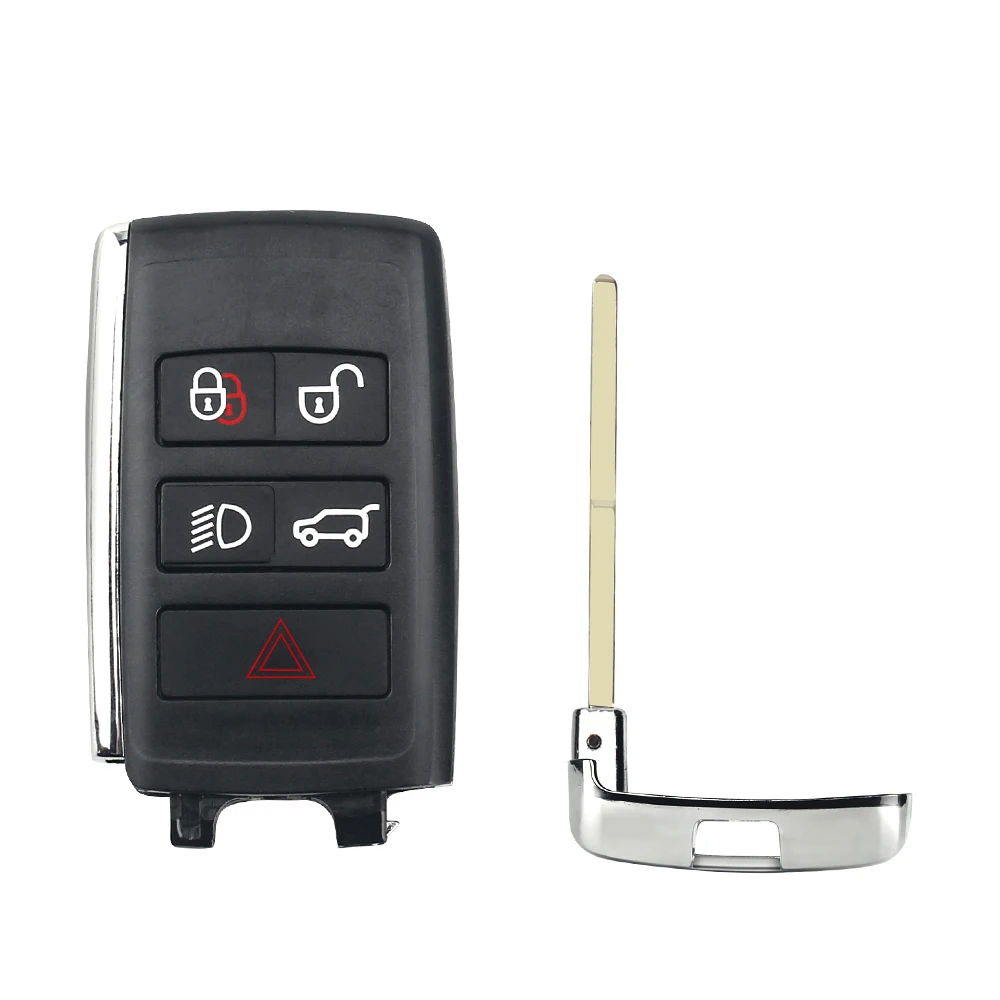 KEYYOU aggiornato 5 pulsanti portachiavi con telecomando per auto portachiavi per Land Rover Range Rover LR2 LR4 fit Jaguar f-pace f-type XE XF XJ - H57f884e5670a4834ad815abba4979da0o