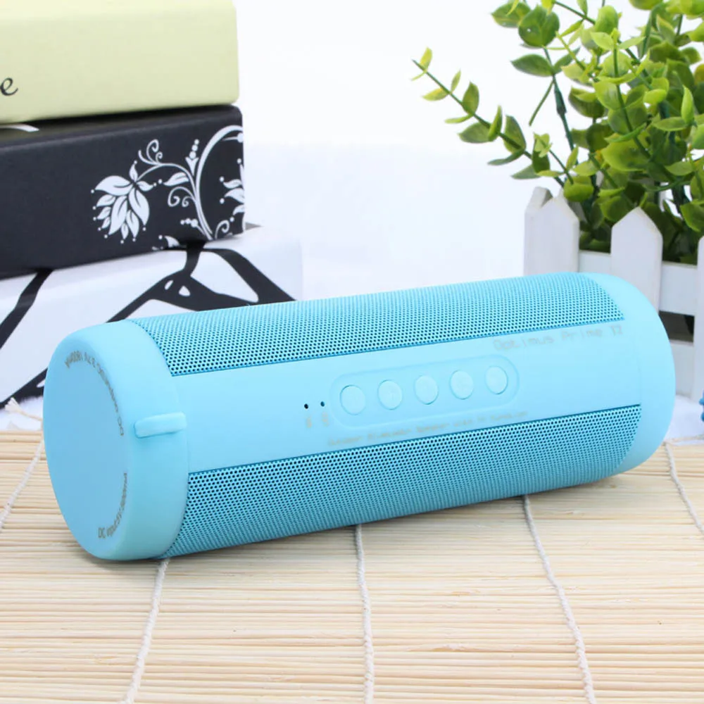 Outdoor Waterproof Column Speaker Wireless Bluetooth Speakers Support FM Radio TF Mp3 Player For Mobile Phone#H25 - Цвет: Sky Blue