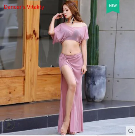 Танец живота оптом. Для женщин Mesh+ кружева Bellydance топ / юбка 1 шт. Летняя практика ткань Длинная юбка с - Цвет: As picture 5