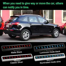 Автомобильная светящаяся парковочная табличка с номером телефона, автомобильная парковочная табличка со скрытым универсальным автомобилем, аксессуары для карт, авто Интерьер