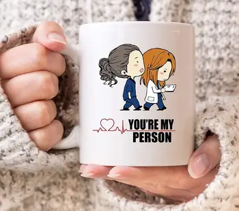 

You're My Person Grey's Anatomy Nurse Doctor Meredith Cristina YANG Surgeon Mug- Coffee Mug Gift Coffee Mug 11OZ Coffee Mug