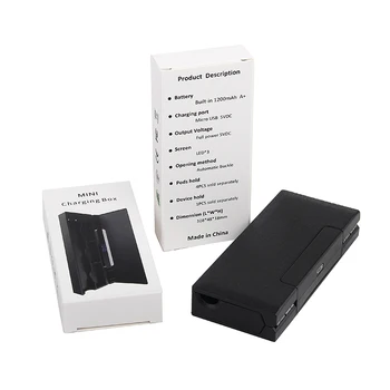

1pc Portable Charger for Juul Vapes Pod System 1200mah Holder Box Normal Mini Size Ecig Accessory