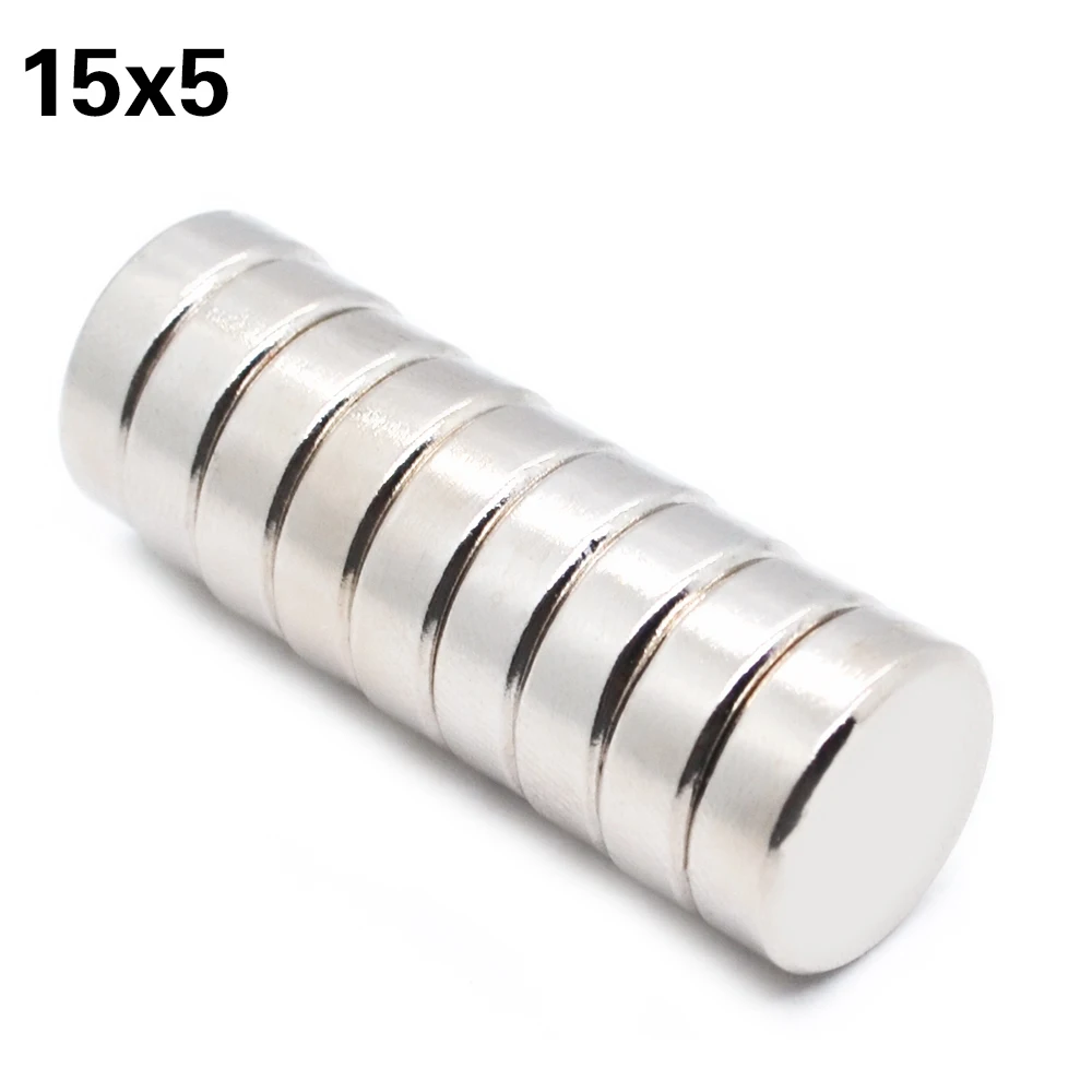 

200 pcs. Powerful Strong Volumetric Small Round NdFeB Disc Magnets with a diameter of 15 mm x 5 mm Rare Earth NdFeB Magnet