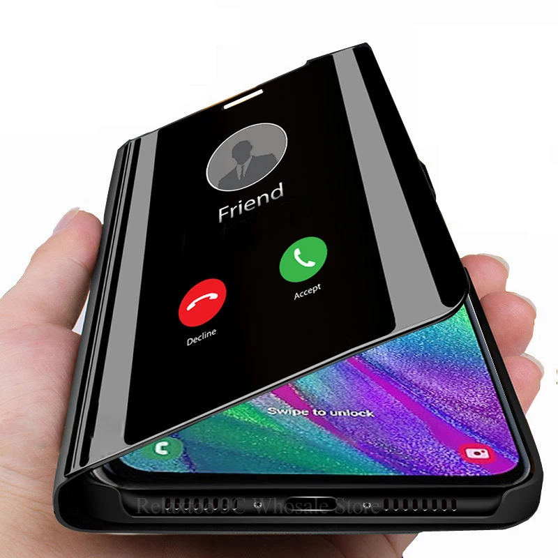 

Smart mirror Flip Leather Case For Samsung Galaxy A30 A50 A40 Book Cover Case for Samsung A50 A20E A70 A20 A10 A 50 2019 Funda