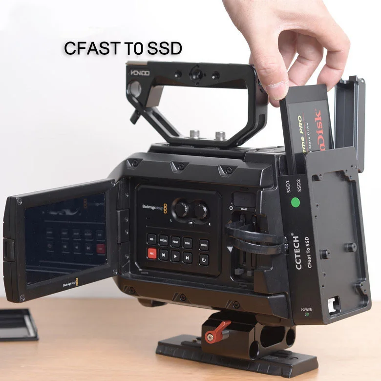 Blackmagic URSA 미니 4K 4.6K 방송용 스토리지 카드 액세서리, 프로 CFast2.0 2.5 인치 Sata3 4T SSD 마운트