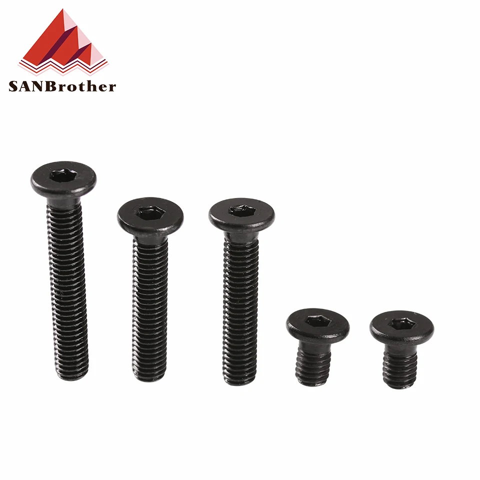 3D Printer Parts M5 Low Profile Screws M5*6/8/10/12/15/20/25/30mm black color M5 Low Profile Screws