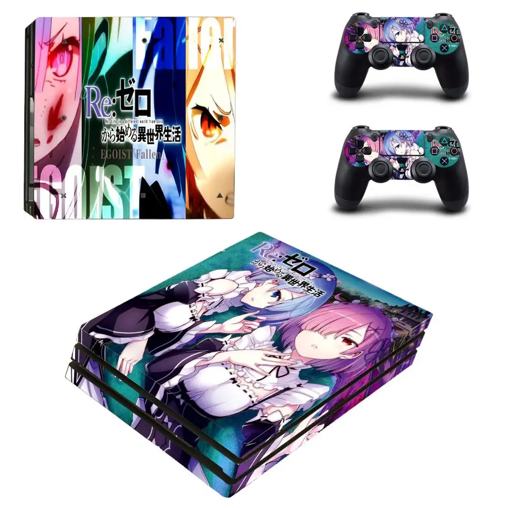Re: жизнь в другой мир от нуля Rem PS4 Pro кожи Стикеры для Игровые приставки 4 консоли и