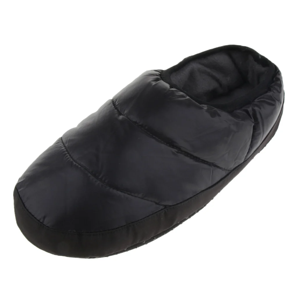 Slip on Duck Down Camping Slipper Unisex Winter Warm Non-slip Home Booties Waterproof Down Slipper