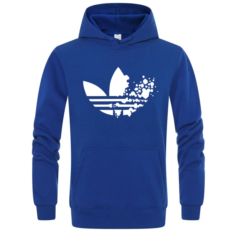 Blue-White Брендовые толстовки, мужские толстовки, пуловер с капюшоном, свитшоты для мужчин/женщин, спортивная одежда, модная уличная одежда Harajuku, худи для мужчин - Цвет: Blue-White