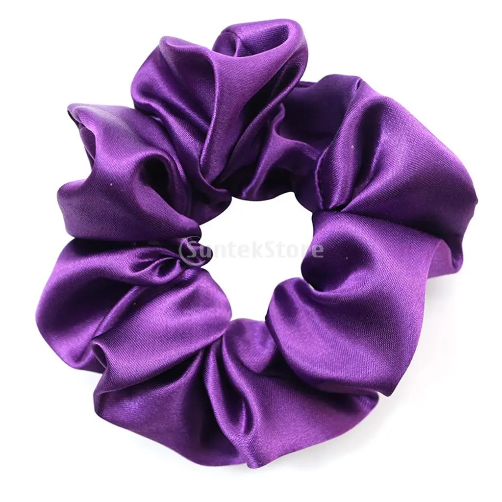 40 Bulk Satin Silky Hair Scrunchies Elastic Hair Ties Rope Band Mixed Colors