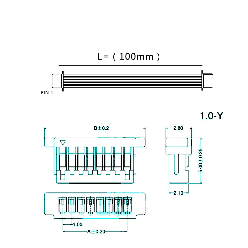 Description Picture 3 of item5PCS 100MM SH 1.0 Wire Cable Connector DIY SH1.0 JST 2/3/4/5/6/7/8/9/10 Pin Electronic Line Double Connect Terminal Plug 28AWG