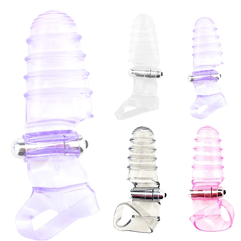 Pussy Finger Sleeve Vibrator Female Masturbator G Spot Massage Clit Stimulate Sex Toys For Women Lesbian Orgasm Adult Products