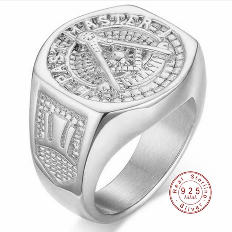 SP393 silver Винтажный Модный рок панк хип хоп религиозный символ кольцо из стерлингового серебра 925 роскошные кольца для мужчин и женщин ювелирные аксессуары - Цвет основного камня: SP393 silver