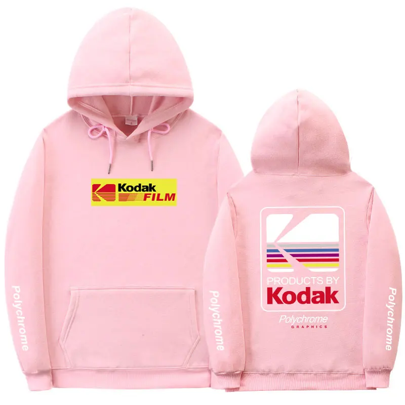 Pink XMS098 Худи для путешествий Повседневная Толстовка для мужчин и женщин модный бренд осенне-зимняя уличная мода толстовки хип хоп Kodak толстовки для мужчин - Цвет: Pink XMS098