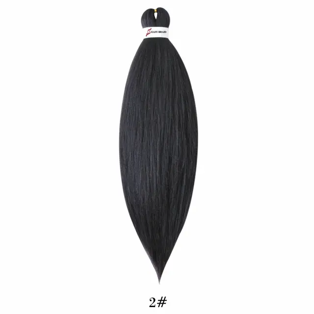Pre Stretched Kanekalons Braiding Hair Easy Crochet Braid Hair Extension Yaki Straight Ombre For Woman Aigemei EZ Braids 4/27HL