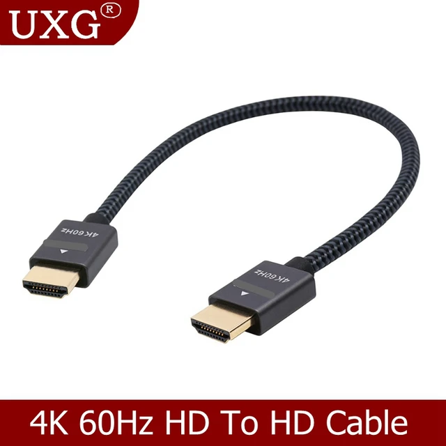 Cable de alta calidad Full HD corto HDMI, Compatible con 3D macho a macho,  Cable plano para Audio, vídeo, HD, TV, 30 cm, 50 cm - AliExpress