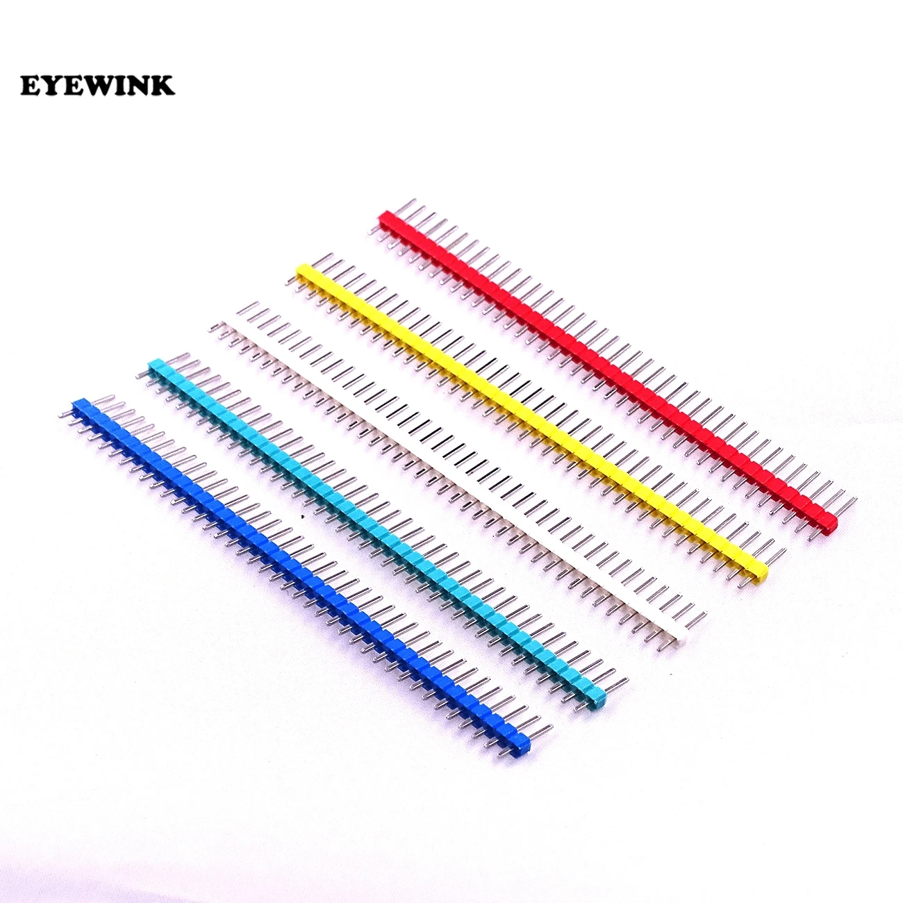 1set/6pcs Multicolor 1*40p Single Row Pin Needles Spacing 2.54mm Yellow