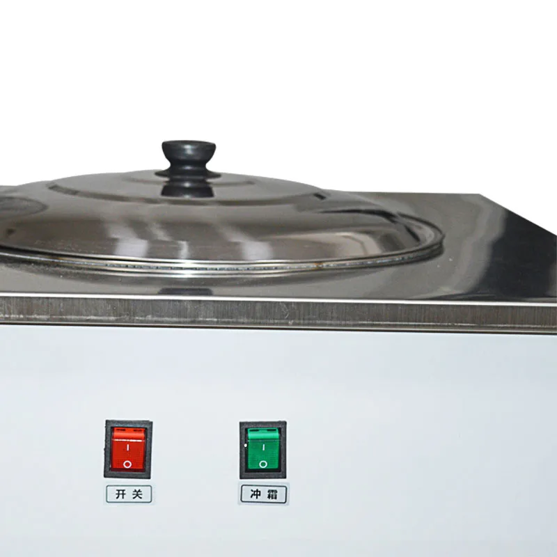 220 В Коммерческая для обжарки льдогенератор крем-роллы, одна круглая сковородка, летняя машина для приготовления жареного йогурта, жареного мороженого, сковорода