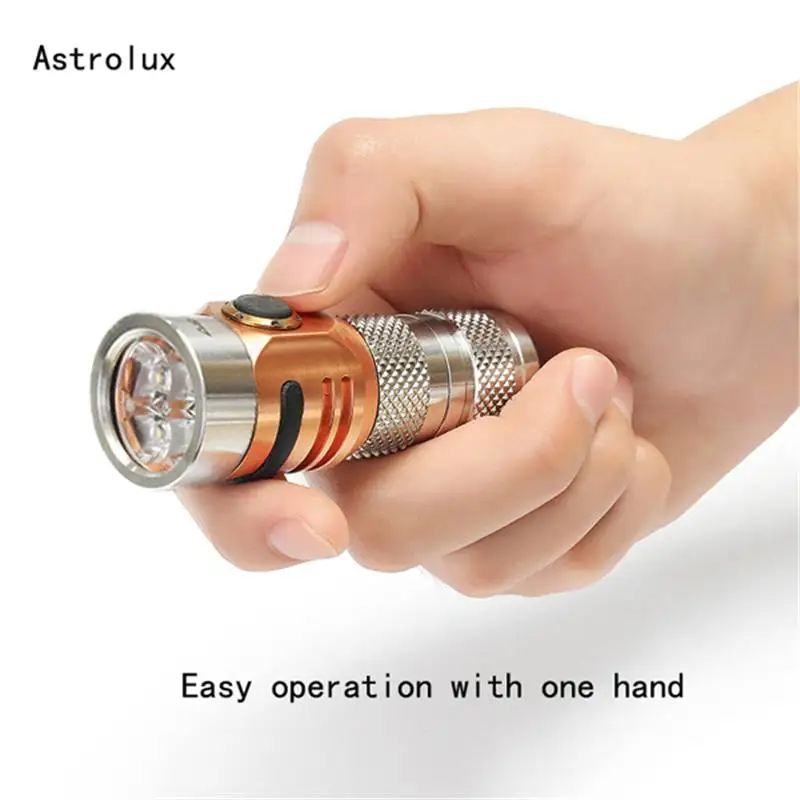 Astrolux S42S Нержавеющая сталь 4xNichia 219C/XP-G3 2023LM перезаряжаемый мини-светодиодный походный фонарик факел охотничий фонарь