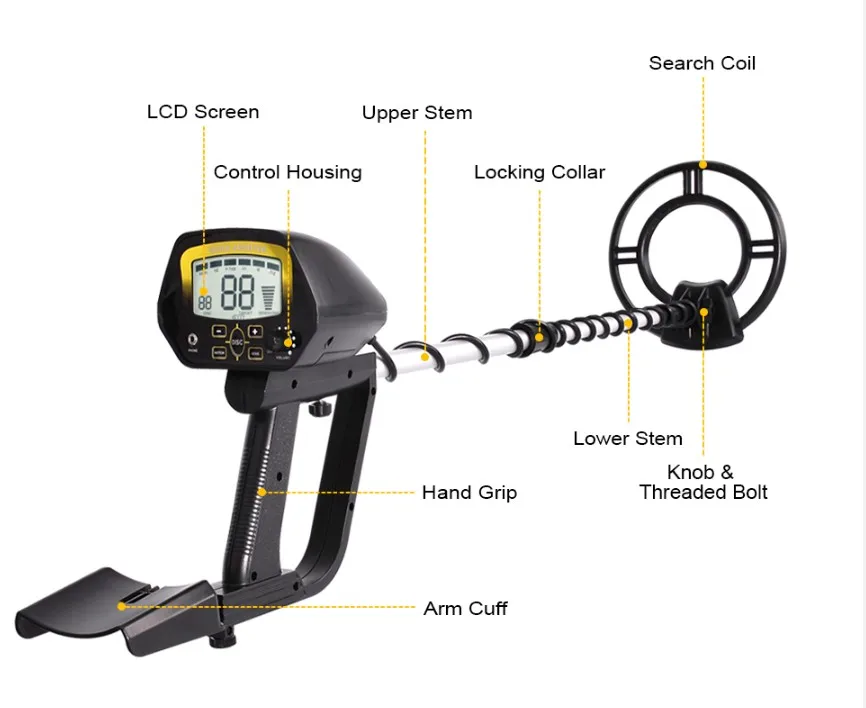 

New MD-4060 LCD Underground Metal Detector Pinpointer Gold Finder Professional Detector Metales Adjustable Shaft Waterproof