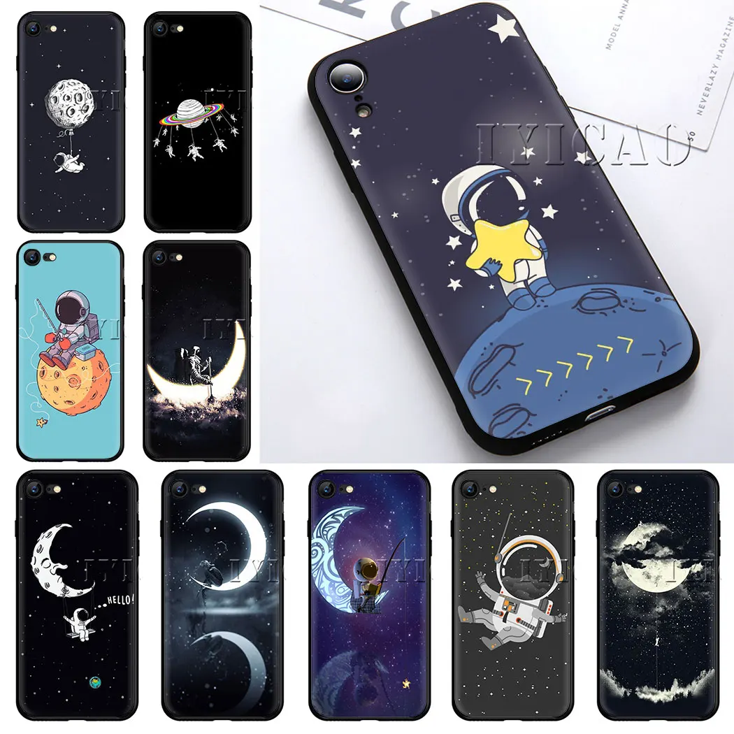 Чехол для телефона IYICAO Moon Swing мягкий силиконовый чехол iPhone 5 6 6s 7 8 Plus 11 pro 10 X XS XR Max max