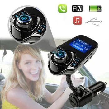 

Car FM Transmitter Bluetooth Audio Cable For Phone Handfree MP3 87.5-108.0MHz