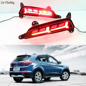 

CSGJMY 2PCS Led Reflector driving lights for Hyundai Creta IX25 2014 - 2017 Brake Lights rear bumper lamp Turning Signal light