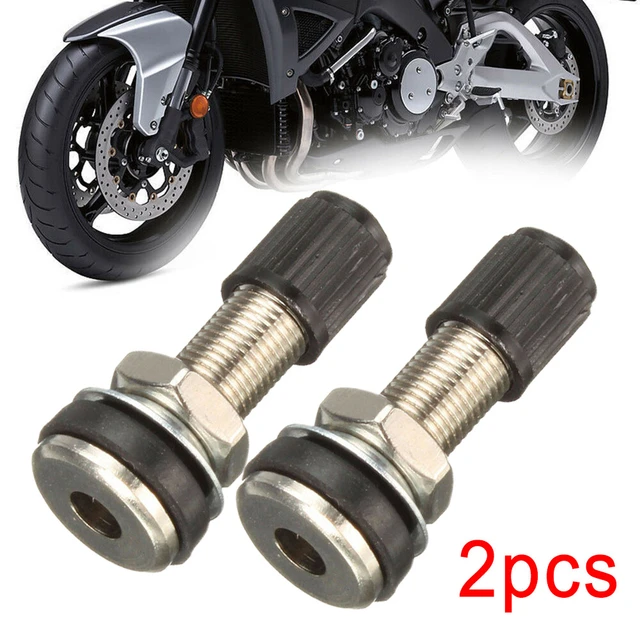 2 pièces voiture moto pneu pneu Valve Tubeless métal Valve tiges avec  bouchons anti-poussière : : Auto et Moto