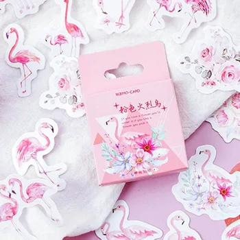 

45Pcs/Pack Flamingos Stickers Set Decorative Stationery Stickers Scrapbooking DIY Diary Album Sticker Lable