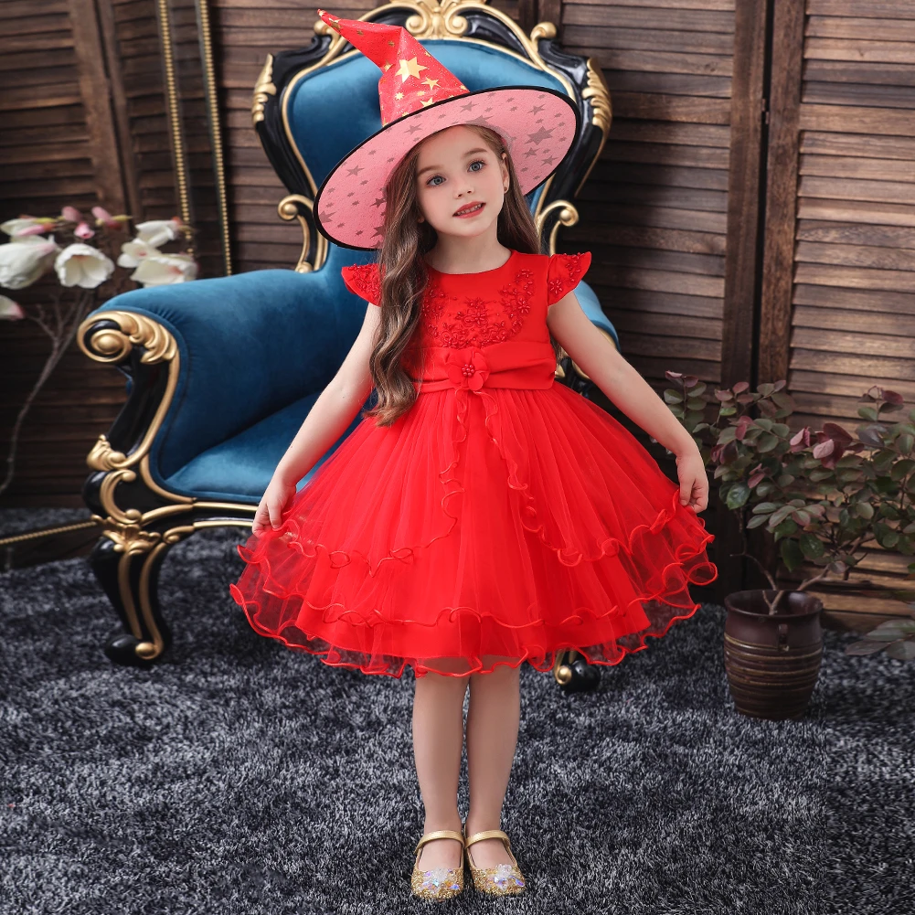 Intención mediodía crear Vgiee Halloween vestidos infantiles para niñas boda cumpleaños rodilla vestido  para niñas vestido de princesa para niñas CC603|Vestidos| - AliExpress