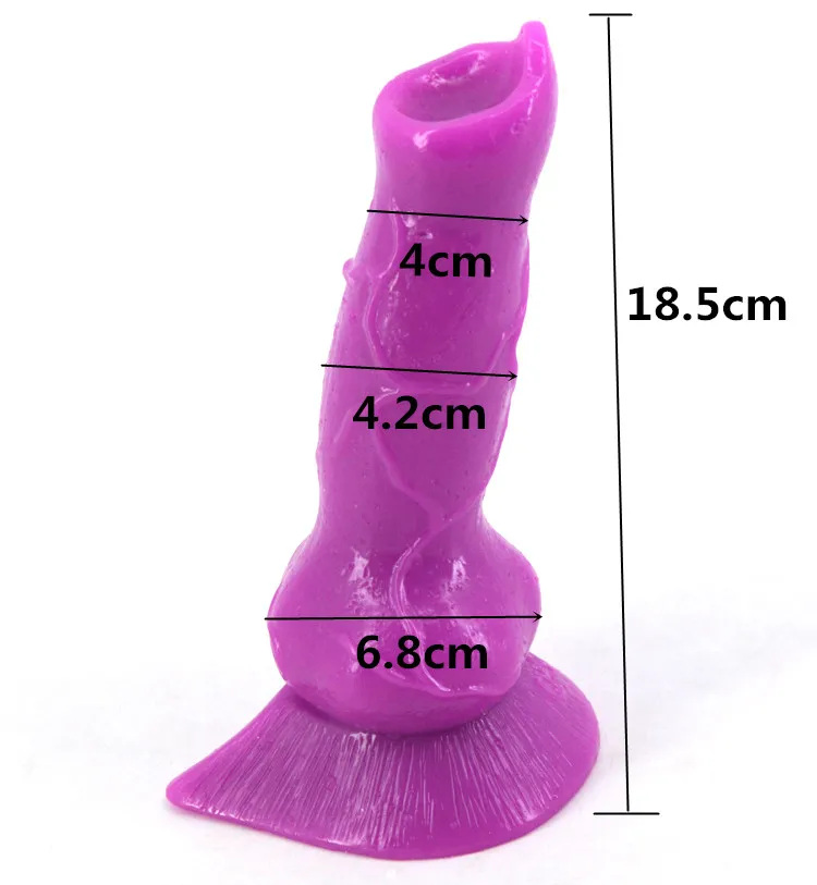 Реалистичный волк эрект пенис большой фаллоимитатор Анальная пробка для