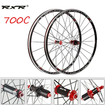 

RXR 7/8/9/10/11 Speed Bike Wheelset X9 Carbon Hub Bicycle Wheels Wheelset Clincher V Brake Wheelset Rim QR 100/130mm