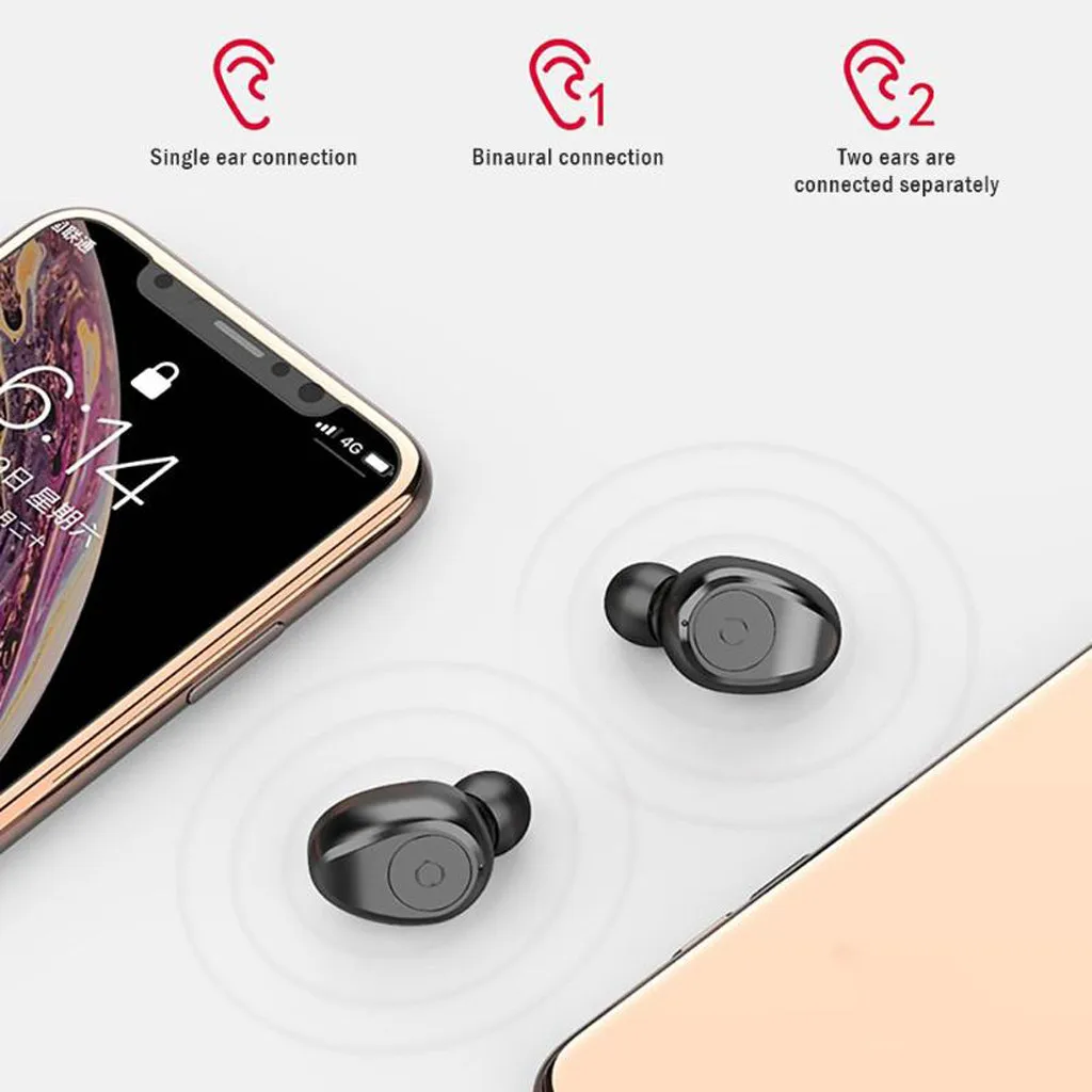 TWS F9-5 Bluetooth наушники с микрофоном светодиодный дисплей беспроводные Bluetooth наушники шумоподавление гарнитуры