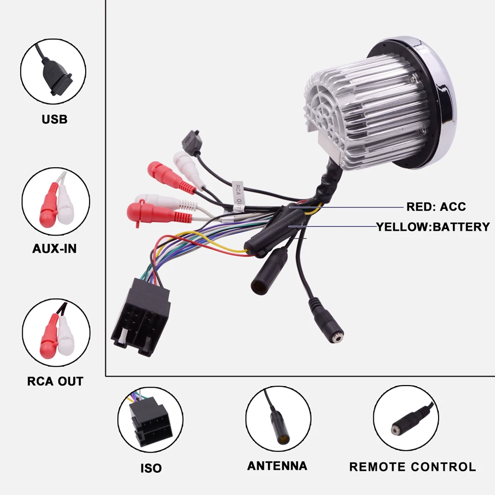 US $167.08 Waterproof Marine Bluetooth Stereo Boat Radio Audio Media Receiver Outdoor Car MP3 Player65 Marine Boat SpeakerAM FM Antenna